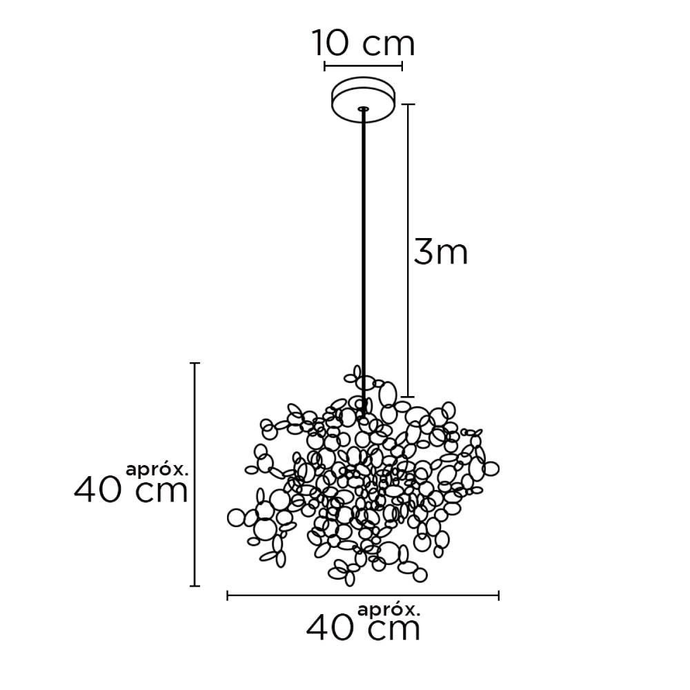 Luminária Pendente Orluce Fiama 3xG9 250V Dourado - OR1998
