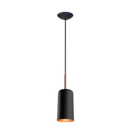 Luminária Pendente RGA 16x13 Marrom e Dourado - 1923MRDR