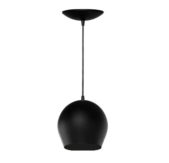 Luminária Pendente RGA Ball 1L Preta Fosca - 1225