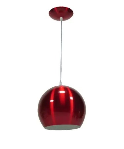 Luminária Pendente RGA Ball 1L Vermelha - 1220