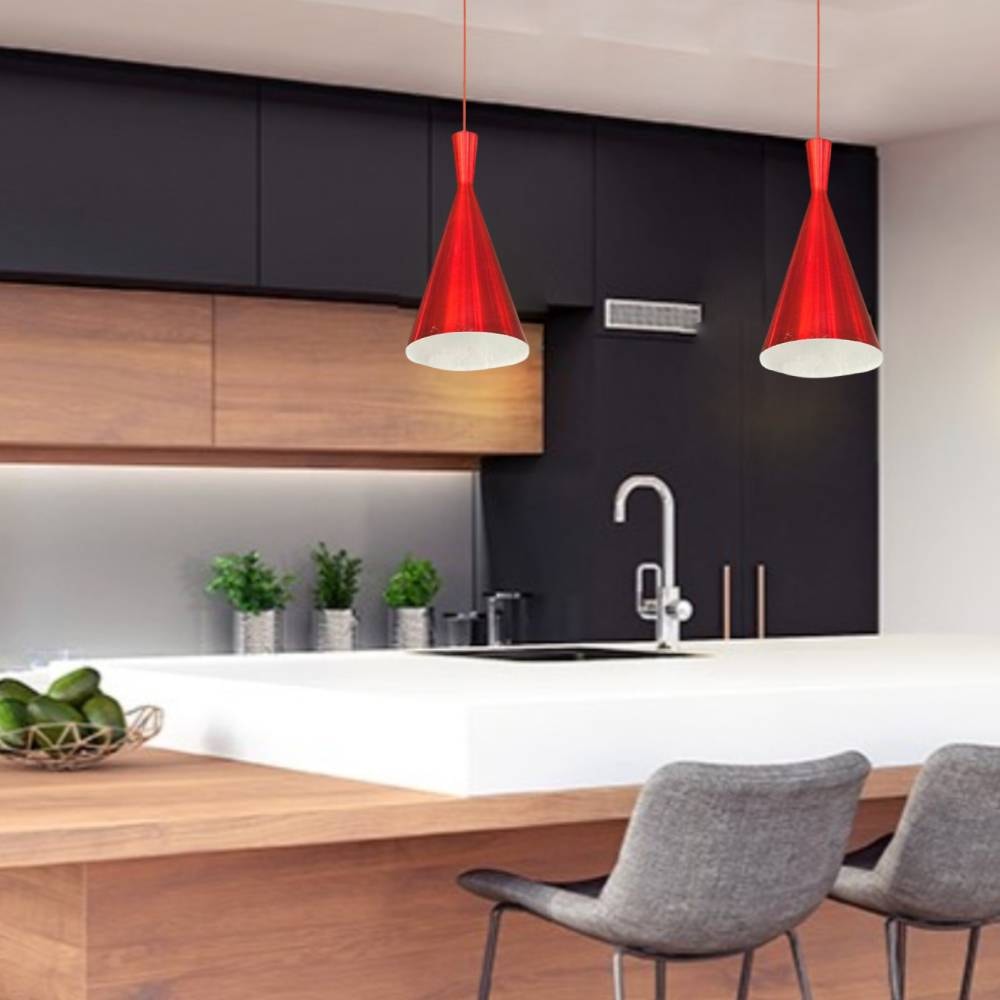 Luminária Pendente RGA Chelsea Vermelho - 1236