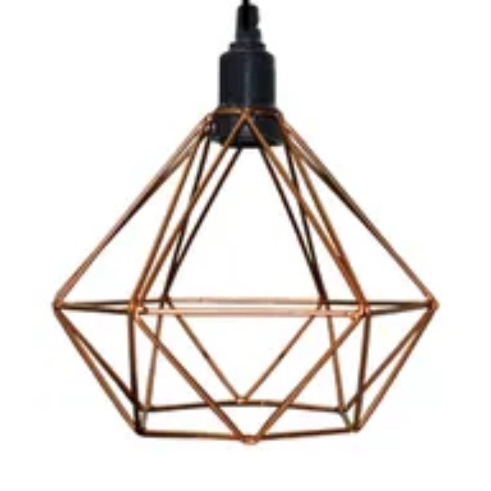 Luminária Pendente RGA Diamante 18cm Cobre - 1848