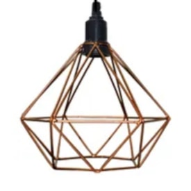 Luminária Pendente RGA Diamante 18cm Cobre - 1848