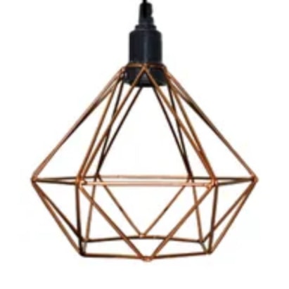 Luminária Pendente RGA Diamante 18cm Cobre - 1848