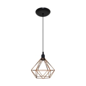 Luminária Pendente RGA Diamante 18cm Cobre - 1848
