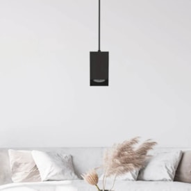 Luminária Pendente Save Energy Tower Quadrado 72x72cm Preto - 100008520