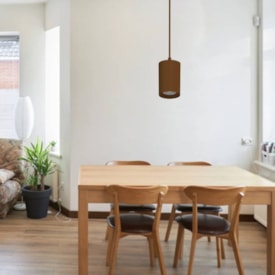 Luminária Pendente Save Energy Tower Red Quadrado 72x72cm Marrom - 100008532