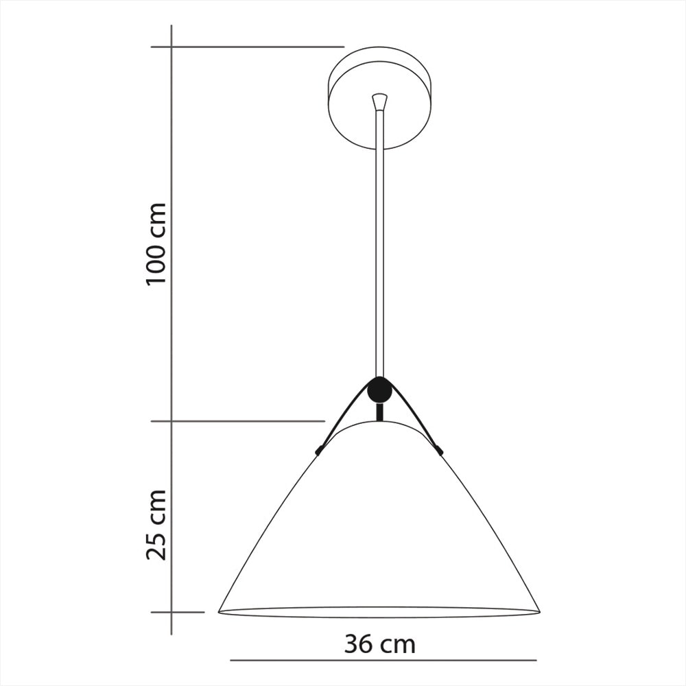 Luminária Pendente Startec RPX Couro Preta - 149260029