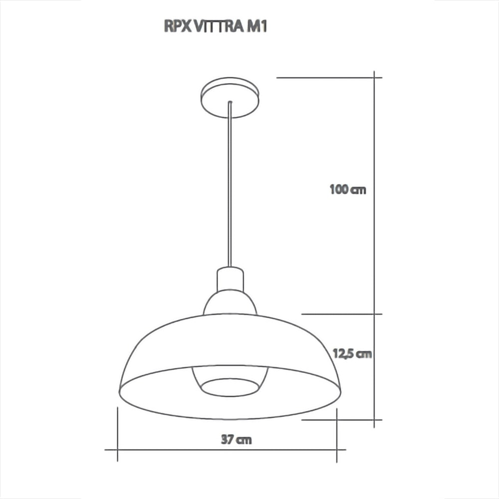 Luminária Pendente Startec RPX Vittra M1 Branca - 149260033
