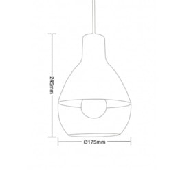 Luminária Pendente Taschibra Baloon E27 Cobre - 0211013033