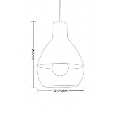 Luminária Pendente Taschibra Baloon E27 Cobre - 0211013033