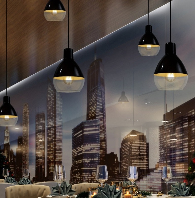 Luminária Pendente Taschibra Baloon E27 Preto - 0211013018