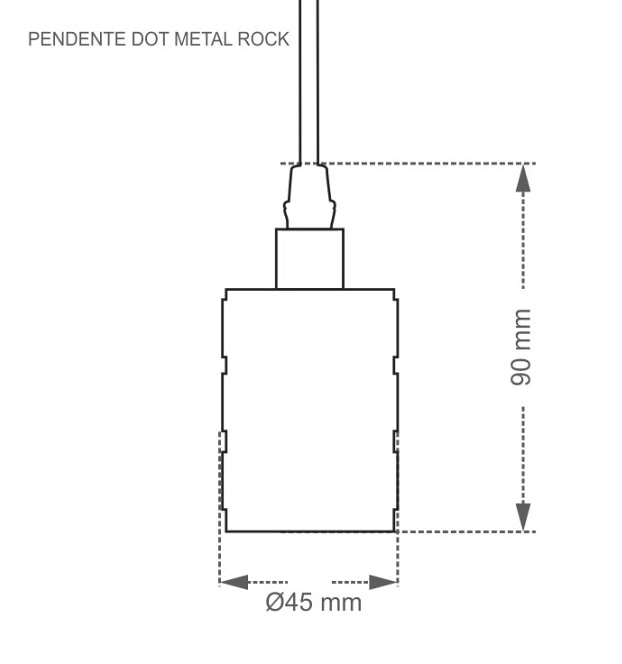 Luminária Pendente Taschibra Dot Metal Rock Ouro - 15050795
