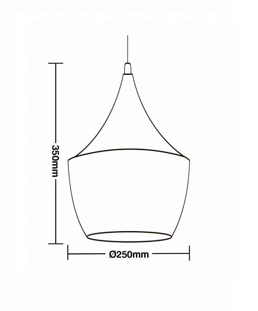 Luminária Pendente Taschibra TD 901 60W Bivolt Preto Fosco – 15050245