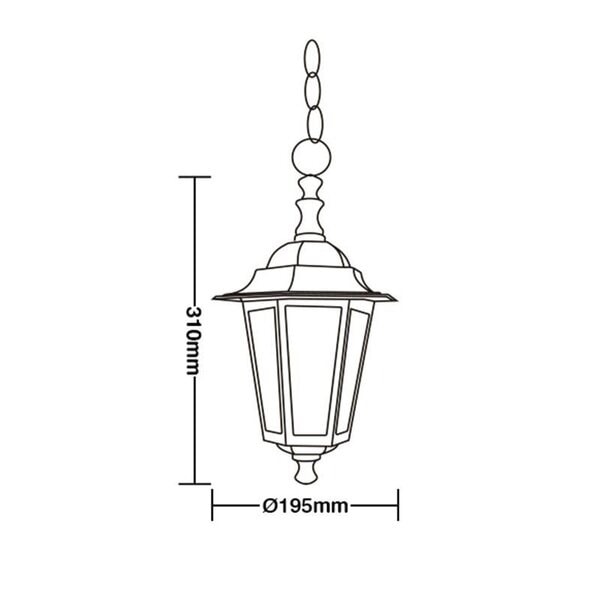 Luminária Pendente Taschibra TLF 28 Preta - 15060048