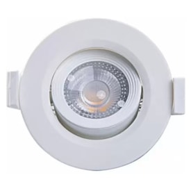 Luminária Spot CTB Redonda Downlight 3W 3000K Branca - 14995