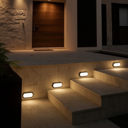 Luminária Tartaruga LED Foxlux 12w 3000k Preto - LED9312