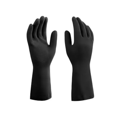 Luva de Látex Mucambo Antiderrapante Preta XG