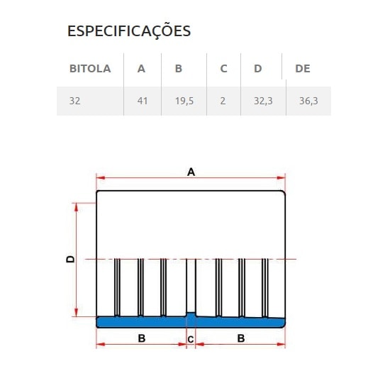 Luva PVC de Pressão Tigreflex Reforçado 32mm - 33100207