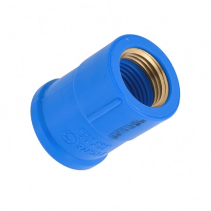 Luva PVC Soldável com Rosca Tigre Azul 25x20mm 3/4