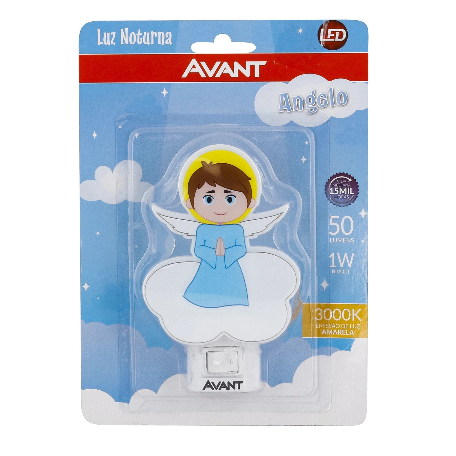 Luz Noturna LED Avant Anjo 1W 3000K Bivolt