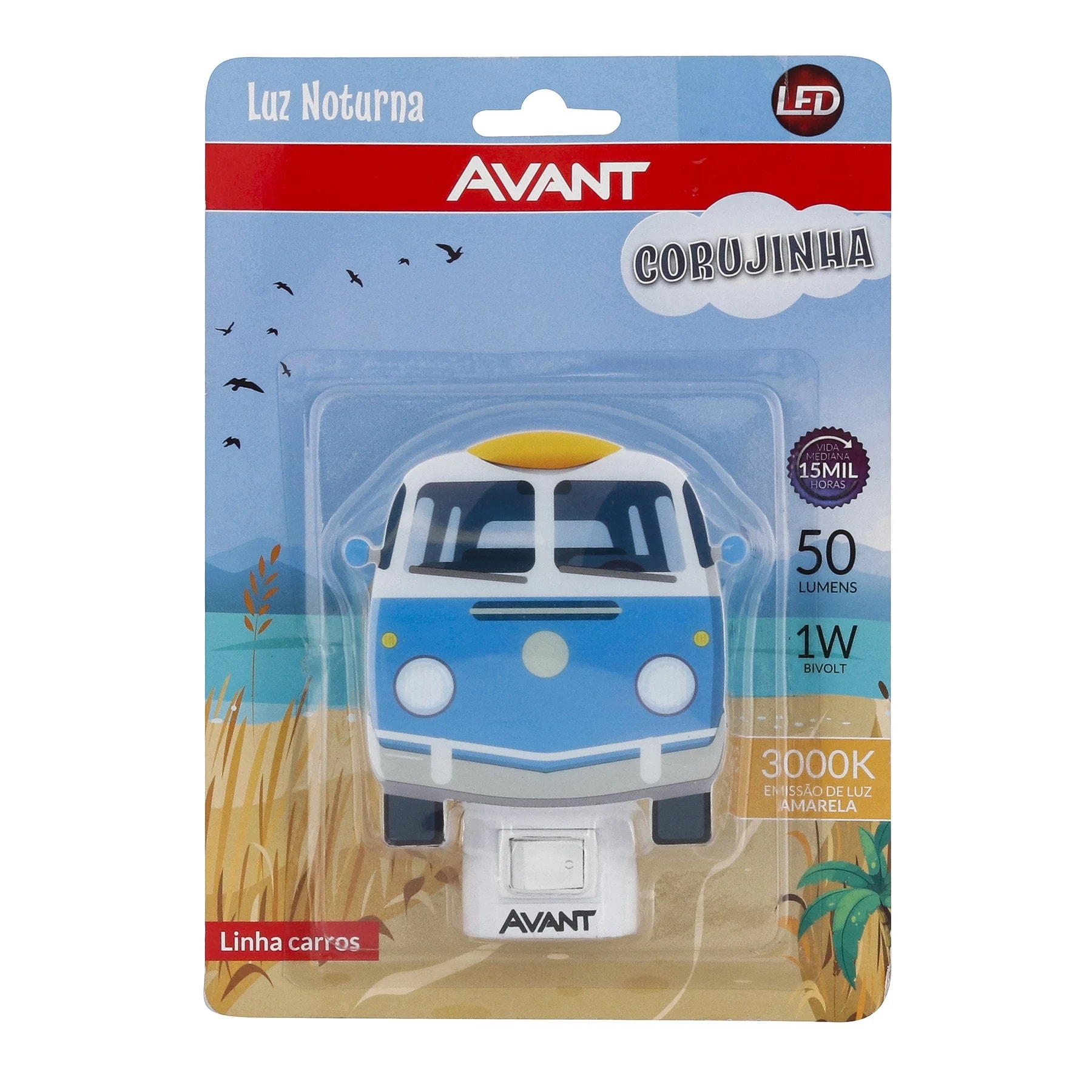 Luz Noturna LED Avant Kombi 1W 3000K Bivolt