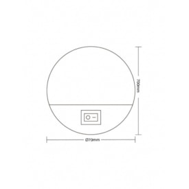 Luz Noturna LED Taschibra com Interruptor 0,5W 4000K - 15130002