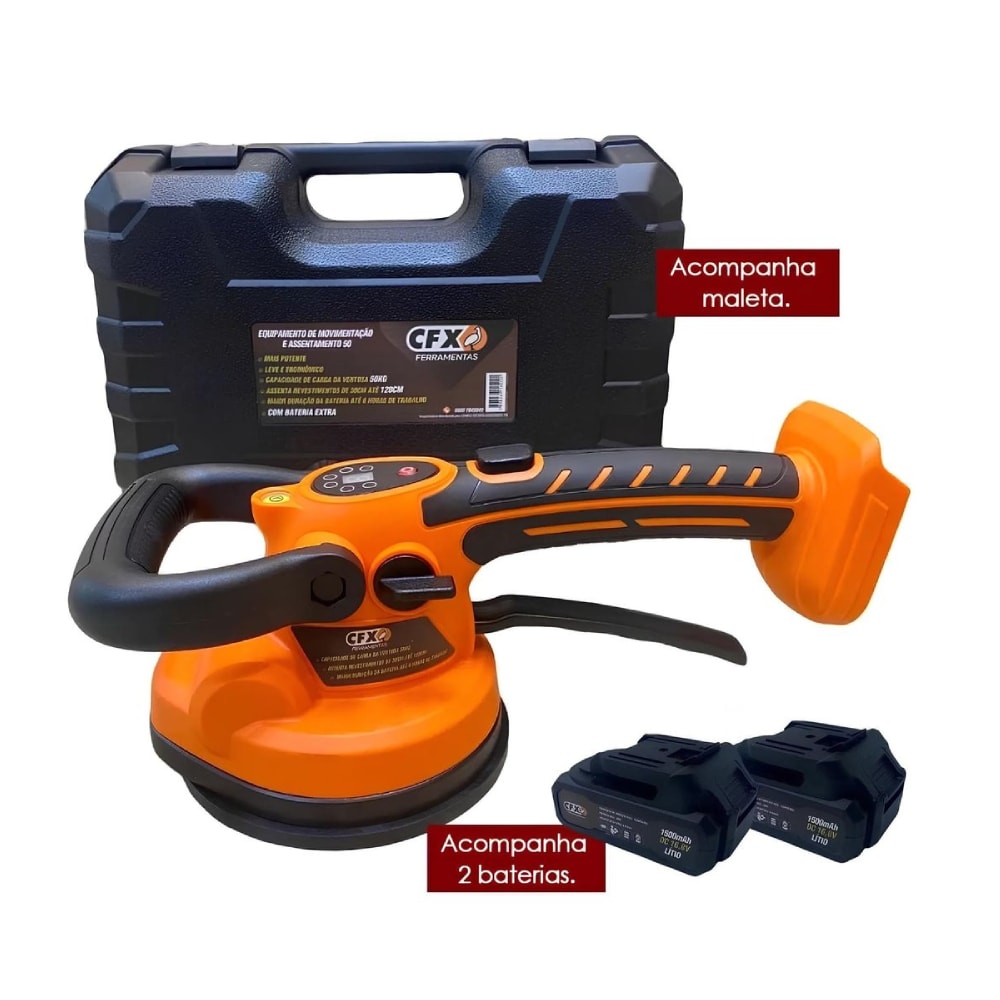 Máquina de Assentamento e Movimentação de Piso Ceramfix Bivolt com Duas Baterias - 720101