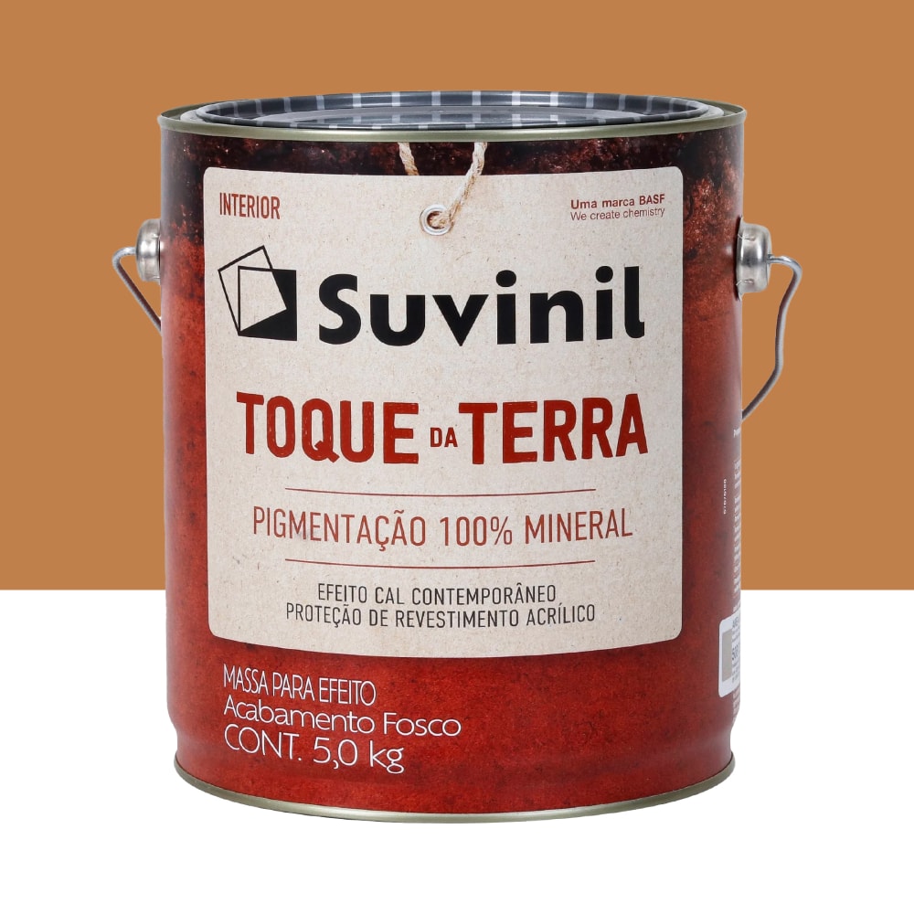 Massa para Efeito Suvinil 5Kg Toque da Terra Calcita Alaranjada - 50813598