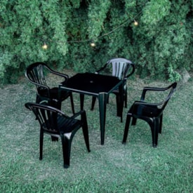 Mesa Plástica Mor Bela Vista Preta - 15151003