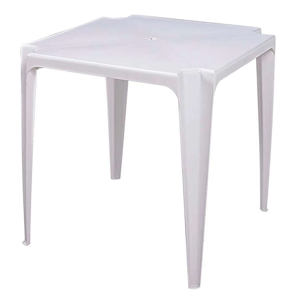 Mesa Plástica Quadrada Mor Bela Vista 70 x 70cm Branca - 15151001