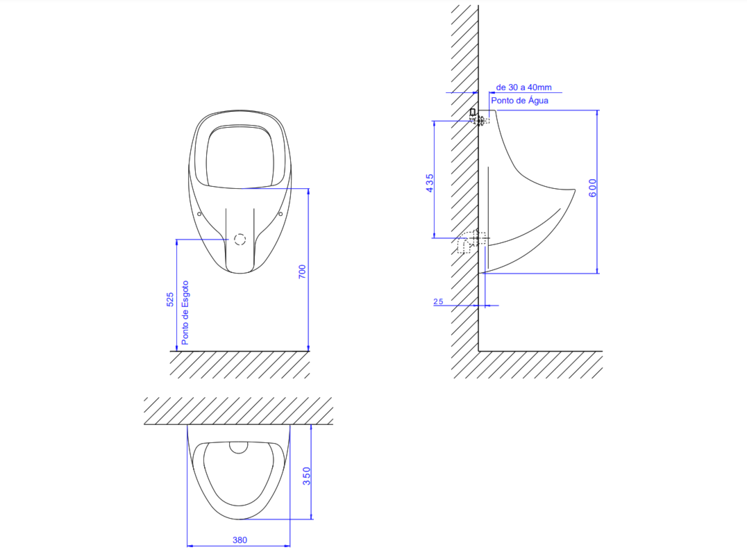 Mictório Deca com Sifão e Válvula Branco - M.714.17
