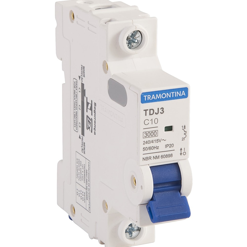Minidisjuntor Tramontina 1P 10A TDJ31C10 - 58011104
