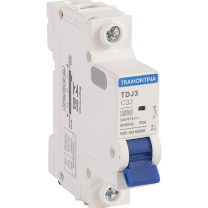 Minidisjuntor Tramontina 1P 32A TDJ31C32 - 58011108