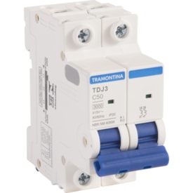 Minidisjuntor Tramontina 2P 50A TDJ32C50 Curva 3 kA C - 58012110