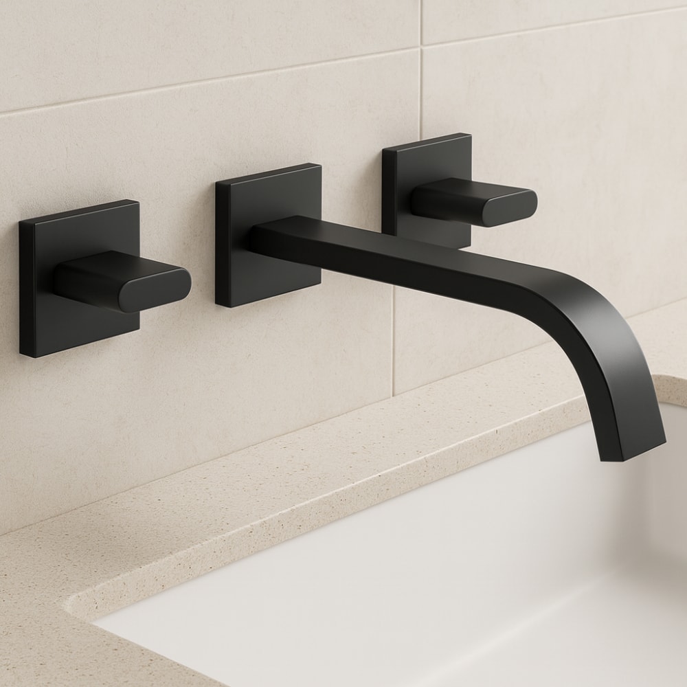 Misturador de Parede para Lavatório Deca Polo Black Matte - 1878.BL33.MT