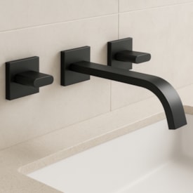 Misturador de Parede para Lavatório Deca Polo Black Matte - 1878.BL33.MT