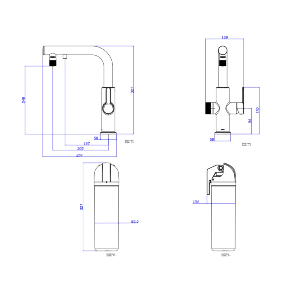 Misturador para Cozinha de Mesa Monocomando com Filtro Deca Enjoy Go Cromado - 2281.CR.F.M