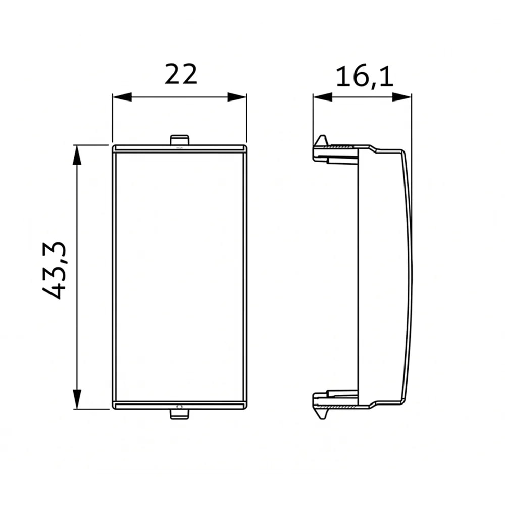 Módulo Cego Margirius Sleek 2 Unidades Argila - 22071