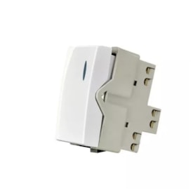 Módulo Interruptor Campainha com Luz Margirius Sleek 10A 250V Branca Brilhante - 16054