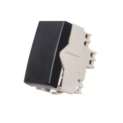 Módulo Interruptor Campainha Margirius Clean 10A 250V Preto Ebony Acetinado - 16514