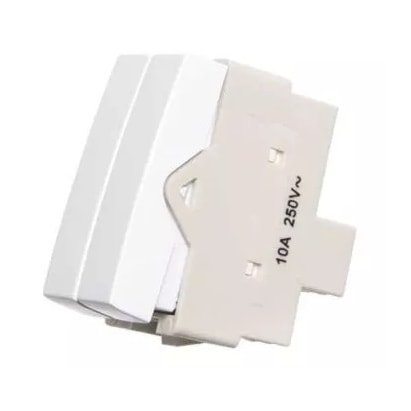 Módulo Interruptor Duplo Pulsador Margirius Sleek 10A 250V Branco Brilhante - 18968