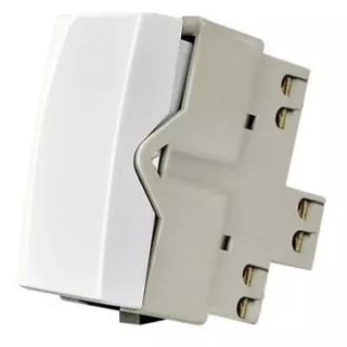 Módulo Interruptor Pulsador Margirius Sleek 10A 250V Branco Brilhante - 15758