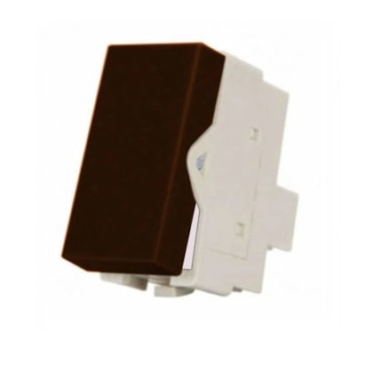 Módulo Interruptor Simples Margirius Sleek 10A 250V Marrom Brilhante - 17332