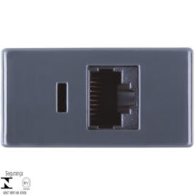 Módulo para Tomada para Transmissão de Dados RJ45 cat. 6 Tramontina Grafite