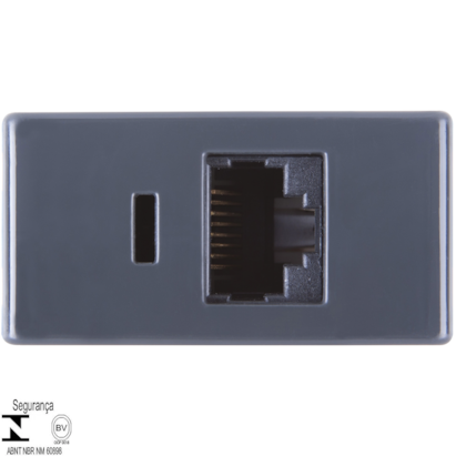 Módulo para Tomada para Transmissão de Dados RJ45 cat. 6 Tramontina Grafite