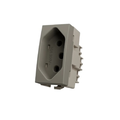 Módulo Tomada 2P+T Margirius Sleek 10A 250V Argila - 22061