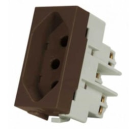 Módulo Tomada 2P+T Margirius Sleek 20A 250V Marrom Brilhante - 17146