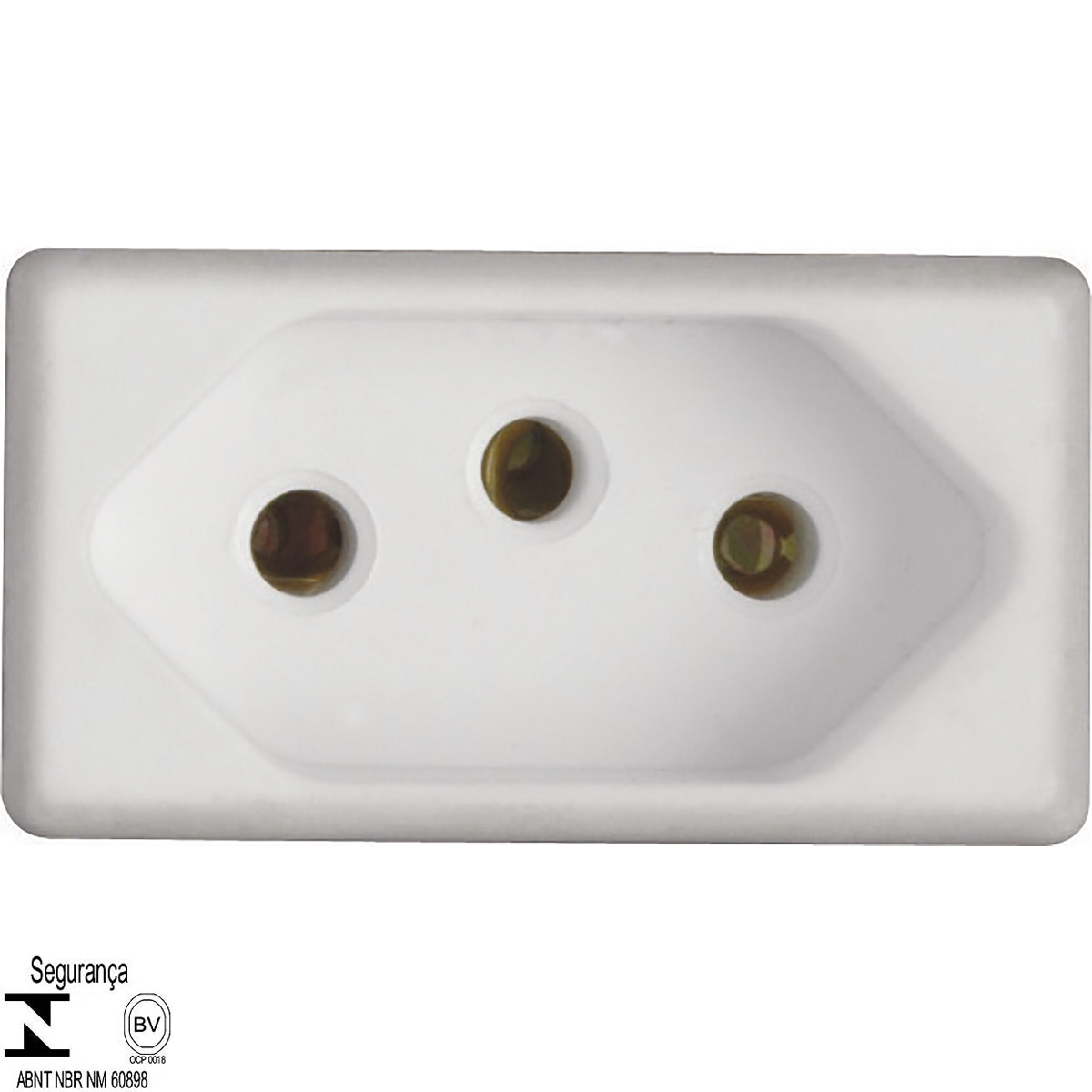 Módulo Tomada 2P+T Tramontina 10 A 250 V Branco