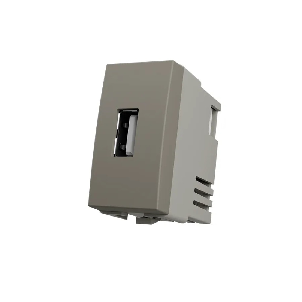 Módulo Tomada Carregador USB Margirius Sleek 2A Bivolt Argila - 22294